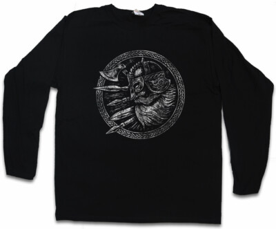 VIKING II LANGARM T-SHIRT Runes Valhalla Odin Thor Norse Vikings Boat Norsemen