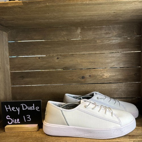 New NWT Mens Hey Dude Cody Sport Mesh White Comfort Sneakers Shoes Size 13 M