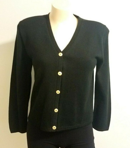 DYLANI Knitwear Simple Black Cardigan 
