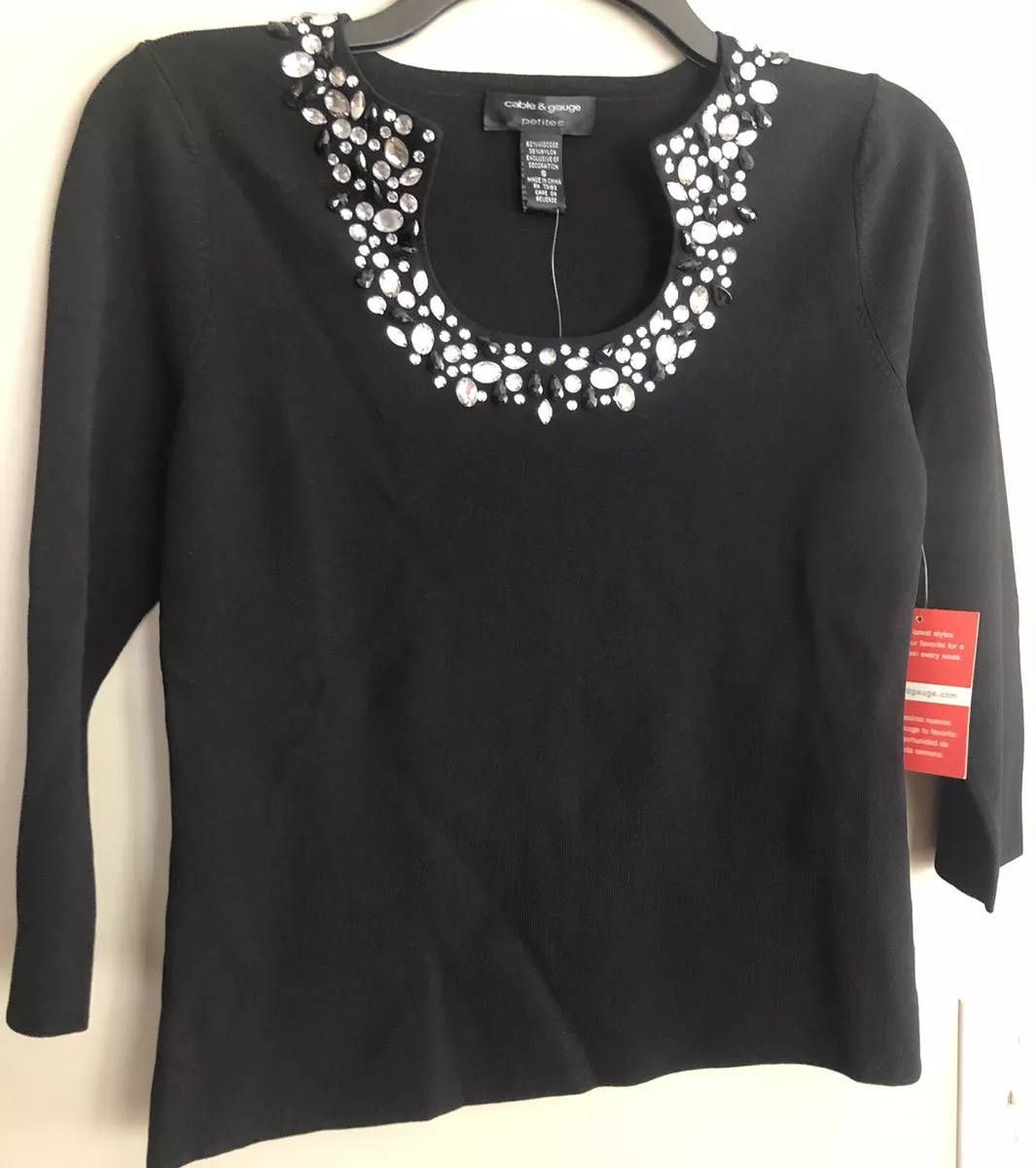 Cable and gauge black best sale sweater