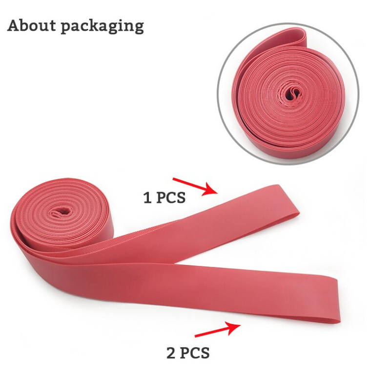 Red Bicycle Wheel Rim Strips - 700c x 16mm - 2 pack - Alternative to Rim Tape