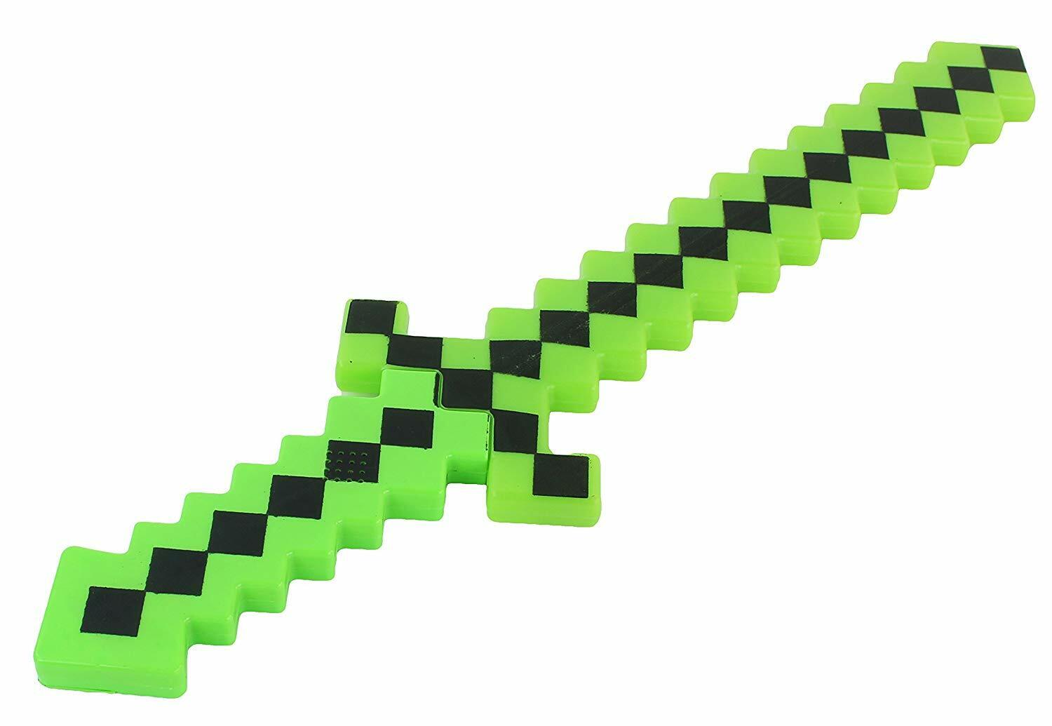 MineCraft Pixel Classic Diamond Sword LED Flashing Lights and FX Sounds  Blue