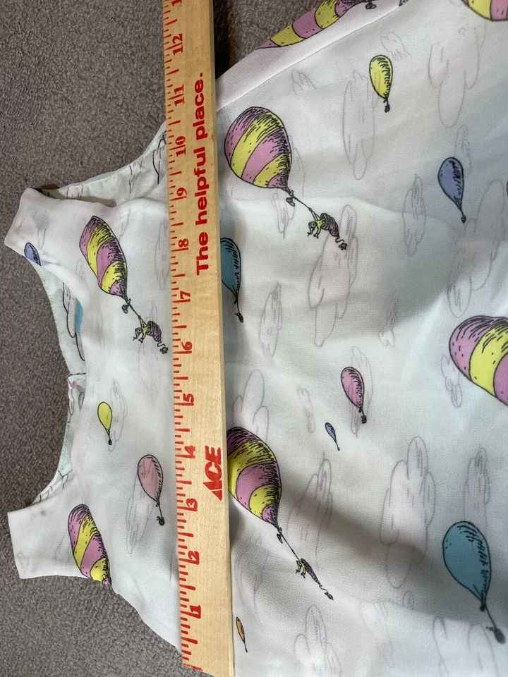 Dr. Seuss Shift Dress Girls Size 4T Hot Air Ballon All The Places You Will Go - Image 3 of 4