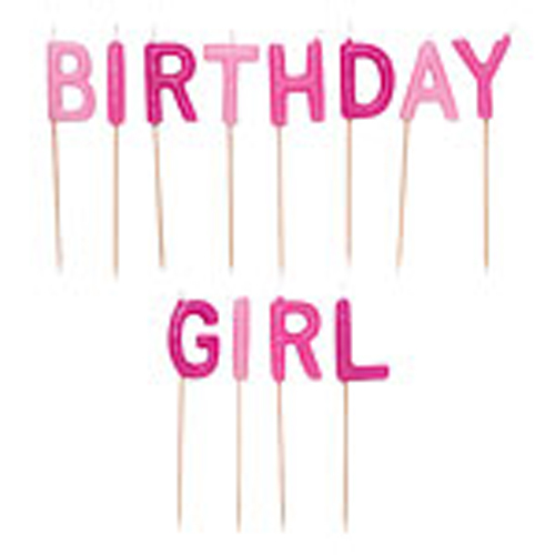 PINK  BIRTHDAY GIRL CANDLES  FOR BIRTHDAY CAKE, SPECIAL OCCASIONS