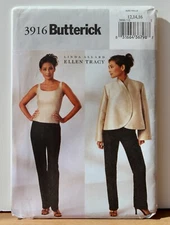 Butterick 3916 Misses Jacket Top Pant Size 12 14 16 Uncut LindaAllard EllenTracy