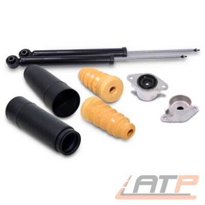2x STOßDÄMPFER +DOMLAGER +PROTECTION-KIT HINTEN FÜR FORD FIESTA 5 MAZDA 2 DY