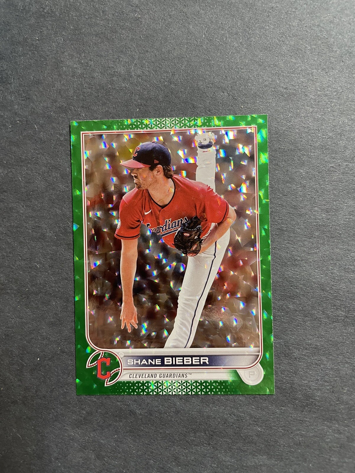 2022 Topps Series 1 SHANE BIEBER SSP 047/499 Green Rainbow foil #21 Cleveland 🔥