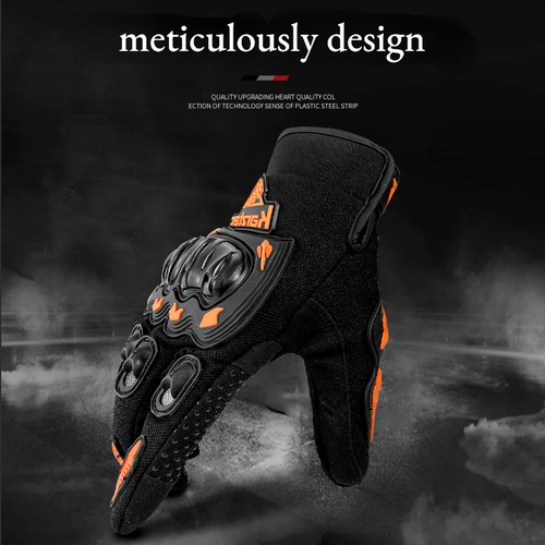 Motorcycle Full Finger Gloves Touch Screen Racing Breathable Windproof Gloves US - Picture 3 of 30