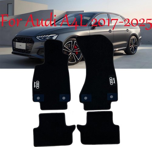 For Audi A4/A4L 2004-2025 Car Floor Mats Velour Waterproof Black Carpet Liners - Picture 19 of 19