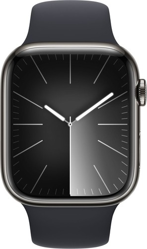 Apple Watch Series 9 GPS Cellular 45mm Grafitowa obudowa ze stali nierdzewnej z S/M - Zdjęcie 2 z 7