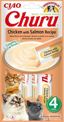 8859387701886 INABA Churu Chicken with salmon recipe - Katze behandeln - 4x14 g 