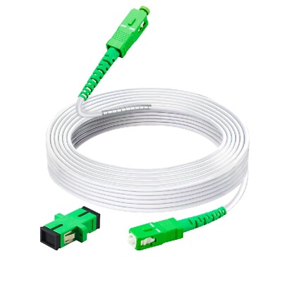 Simplex SC/APC to SC/APC Fiber Patch Cable 10m/33ft,Single Mode Armored Fiber Op
