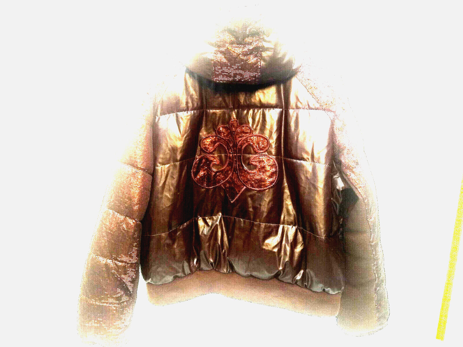 DEREON OUTERWARE brown/maroon sequins, hooded fro… - image 2