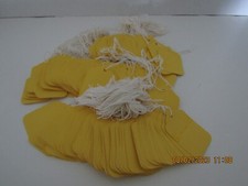 Retail price tags 250 new yellow blank tags with white string