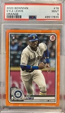 2020 Bowman Kyle Lewis 🟠 ORANGE  08/25 RC PSA 9