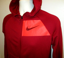 NIKE Youth Boy's Full-Zip Hoodie Youth Large Burgundy