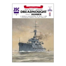 HMS Drednought British WW I Battleship JSC 8 Paper Card model 1:400 Scale