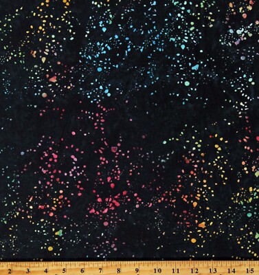 Cotton Paint Splatter Spots Painting Blackout Fabric Print by the Yard D180.25