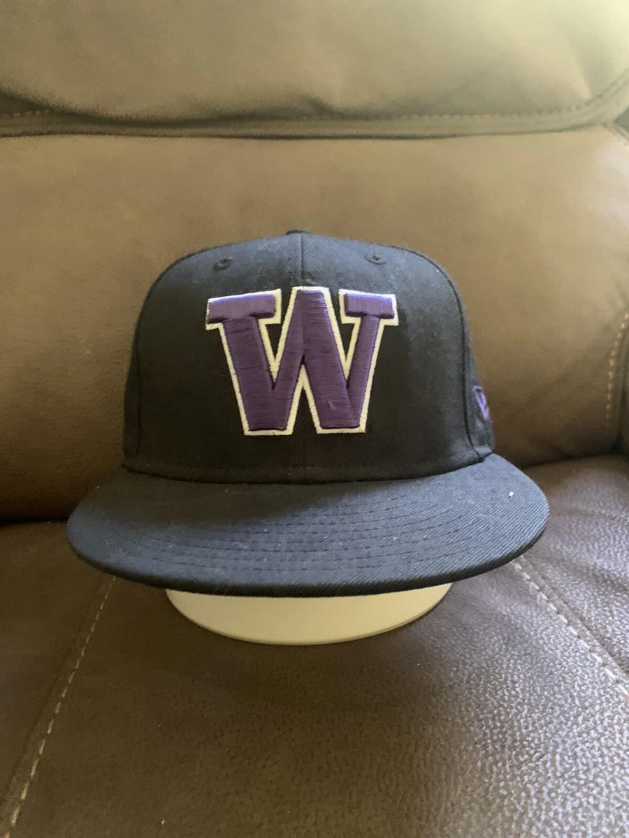 Wens rekruut Mentor UW Washington Huskies New Era 59Fifty Fitted Hat Black 7 1/8 | eBay