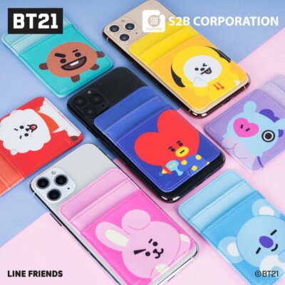 [US seller] BTS x BT21 Cell Phone Card Pocket Case 