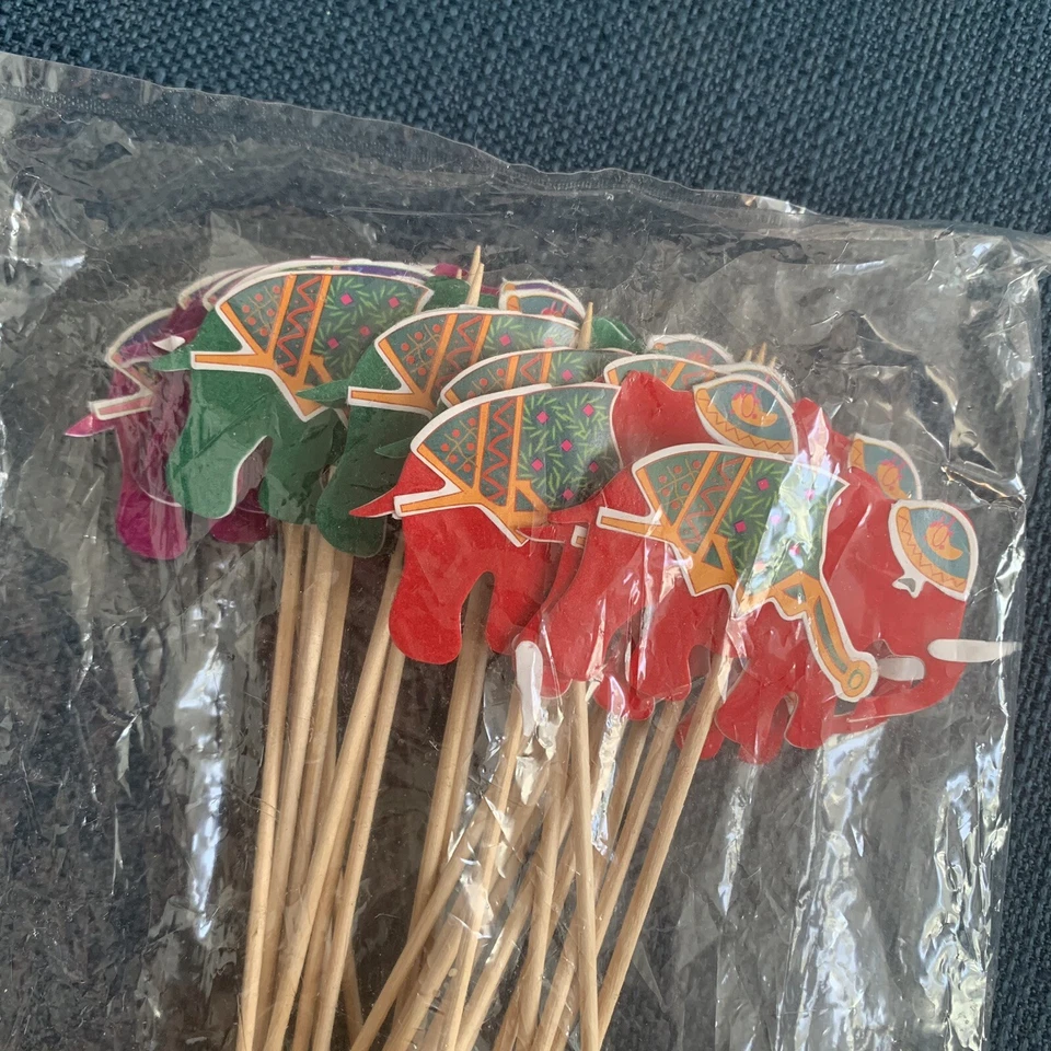 Pier 1 Imports Elephant Picks for Food/Drinks New Unopened - Image 3 of 4