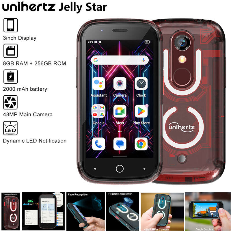 Unlocked 4G LTE Unihertz Jelly Star Mini Smartphone Android Mobile Phone  8+256GB