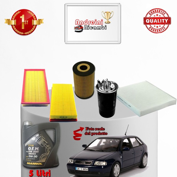Wartungsset Filter Und ÖL Audi A3 8L1 1.9 Tdi 81KW 110PS Ab 2000-image