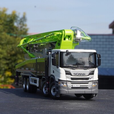 1/38 Zoomlion 62X-6RZ Concrete Pump Truck SCANIA Truck Diecast Car