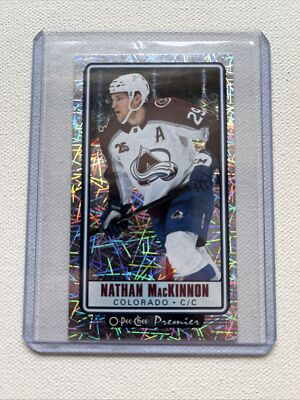 2021-22 O-Pee-Chee Tall Boy #P-4 Nathan MacKinnon Patterned Foil SSP  case hit