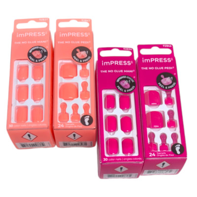 KISS imPress The No Glue Mani/Pedi 4pc Bundle