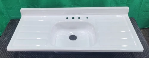 vintage Kitchen Sink professionally refinished farm house victorian drainboard