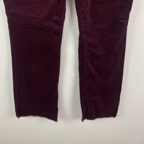 LOGO Lori Goldstein Bootcut Stretch Corduroy Pants Size 16 Raw Hem Zinfandel - Picture 2 of 12
