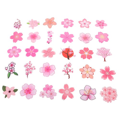 100 Pcs Sakura-Aufkleber Autoaufkleber Aus Vinyl Kirschaufkleber - Bild 2 von 12