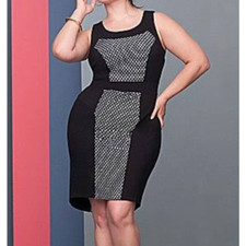 Lane Bryant Collection Perforated Sheath Dress Size 16