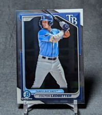 Colton Ledbetter Chrome Prospect Rookie 2024 Bowman Card #BCP-125 Tampa Bay Rays