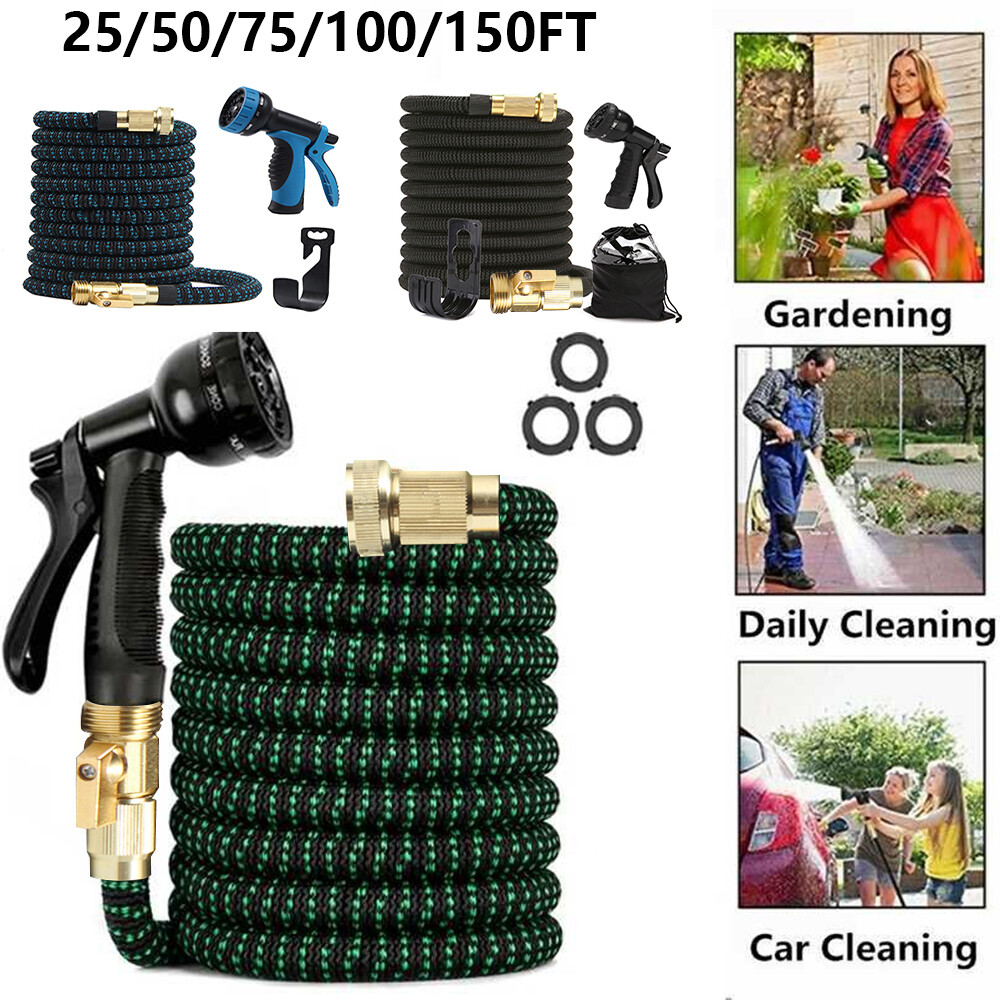4X Stronger Deluxe Expandable Flexible Garden Water Hose Pipe 25,50,75,100,150FT