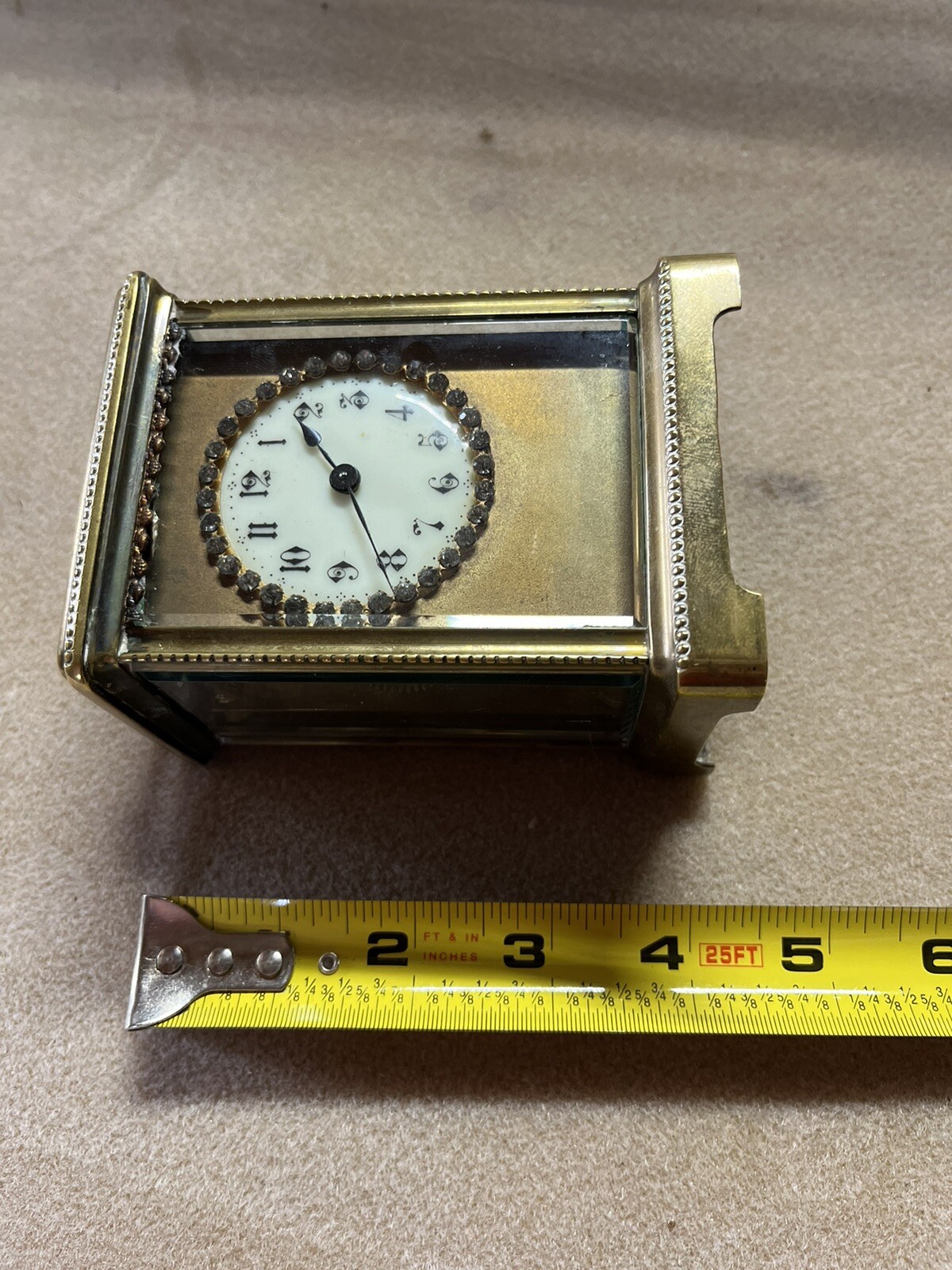 Antique French Miniature Carriage Clock Hairspring Escapement desk