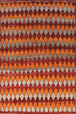 Handcrafted Luxury Hand-Knotted Moroccan Rugs Living Room Centerpiece 6x10 ft