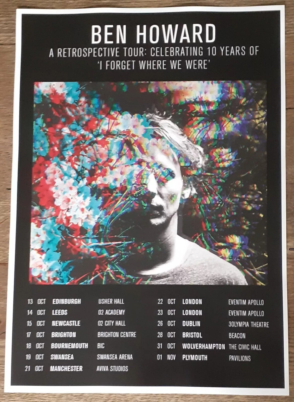 Ben Howard live Band Music show 2024 Poster