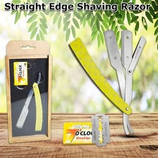 LV Print Razor Shaving Straight Razors for Men Women Samurai Folding + Box