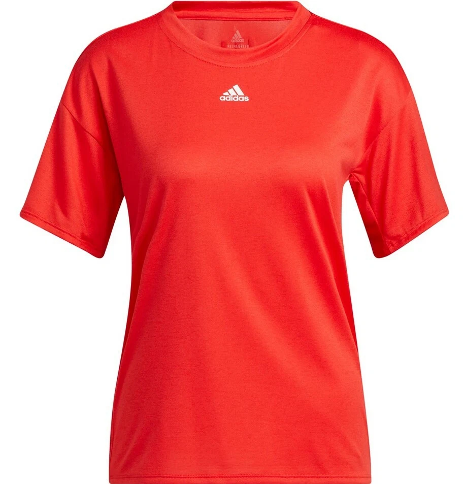 Adidas Damen Fitness T Shirt Aeroready 3 Streifen Rot H48951 eBay