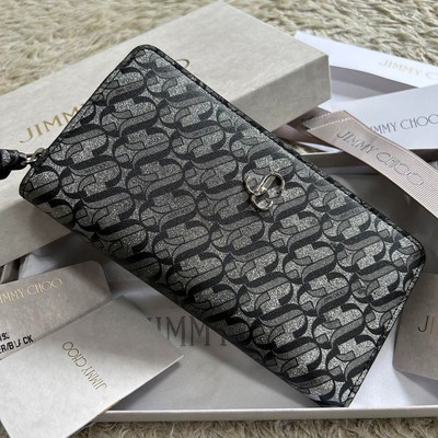 Jimmy Choo PIPPA JC Monogram Long Wallet Glitter Brand Page eBay