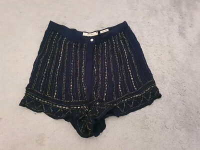 River Island Navy Sequined Shorts Size 10. The Law Of Love