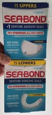  $ale! Sea-Bond Denture Adhesive Seals Uppers & LOWERS Original 30 TOTAL LOT