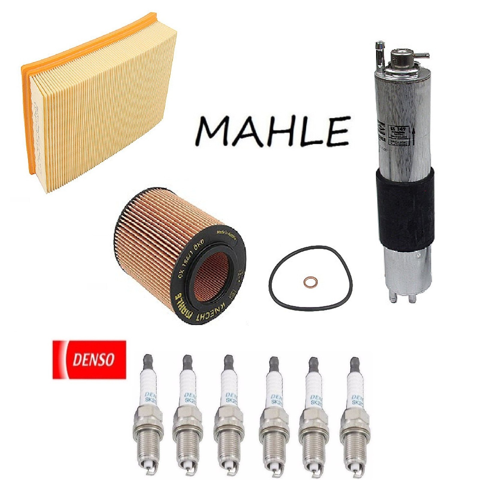 Tune Up Kit Air Fuel Oil Filters Spark Plugs for BMW 325xi E46 2001