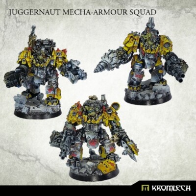 Ork Juggernaut Mecha-Armour Squad x3 -Kromlech- Meganobz Warboss Nob in Mega Arm