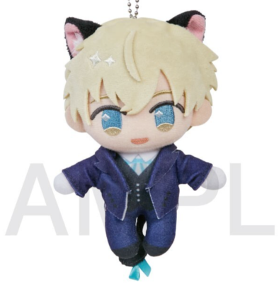 Obey Me! Luke Black Cat Butler Cafe Plush Mascot Keychain H16cm