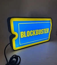 Blockbuster Video Tape / Game Rental Store Light Box Sign Shelf Art VHS DVD USB