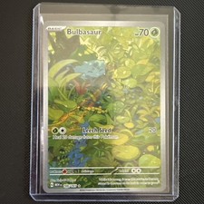 Pokémon TCG Bulbasaur Scarlatto e Viola Holo Illustrazione Carta Rara 166/165