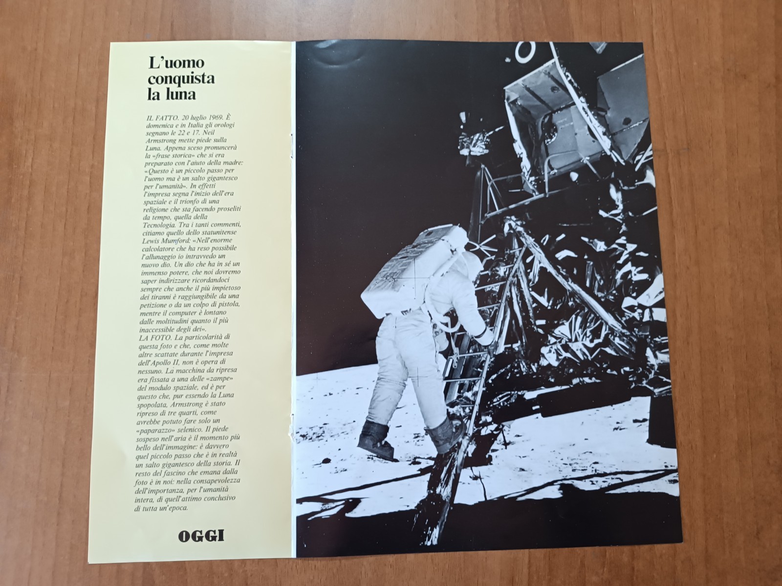 LE FOTO DEL SECOLO La conquista della luna / Apollo II / Neil Armstrong 1969